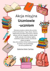 Zapraszamy do udziału w ogólnopolskiej charytatywnej akcji misyjnej Uczniowie- uczniom!